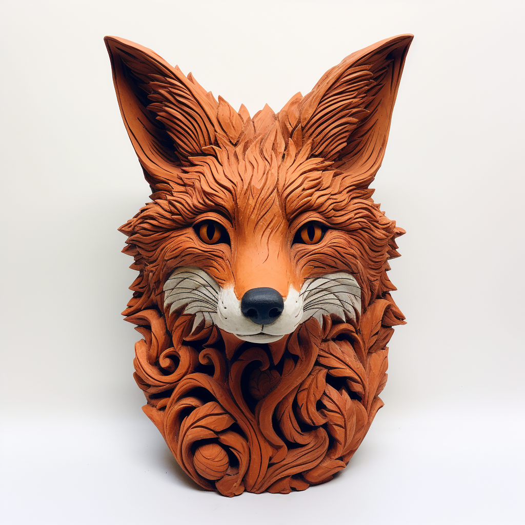 Front view of a fox