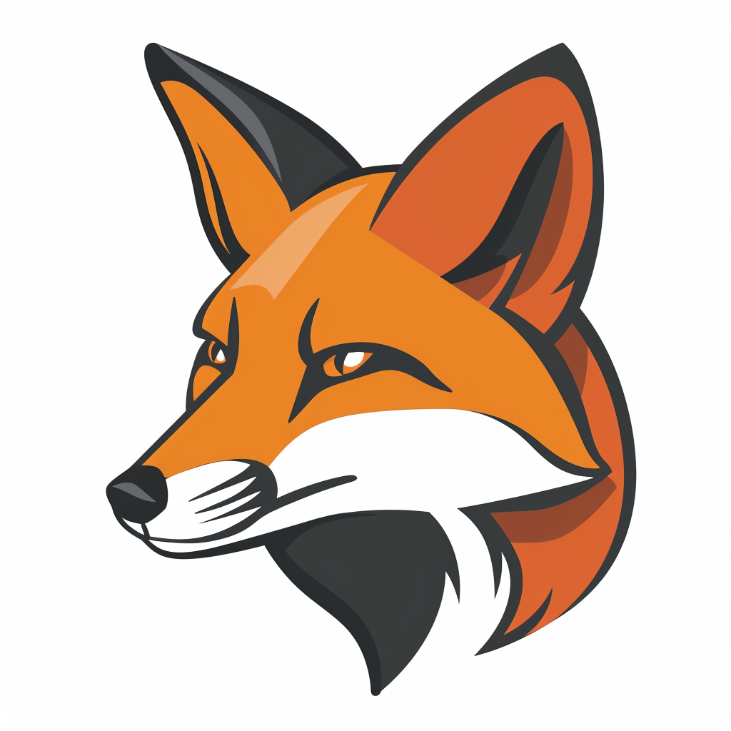 Fox head icon minimalist design