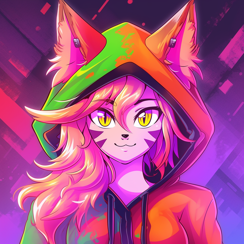 Fox Woman in Hoodie