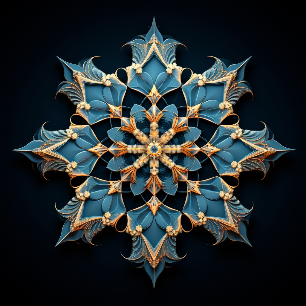 Beautiful Infinite Snowflake Fractal Pattern