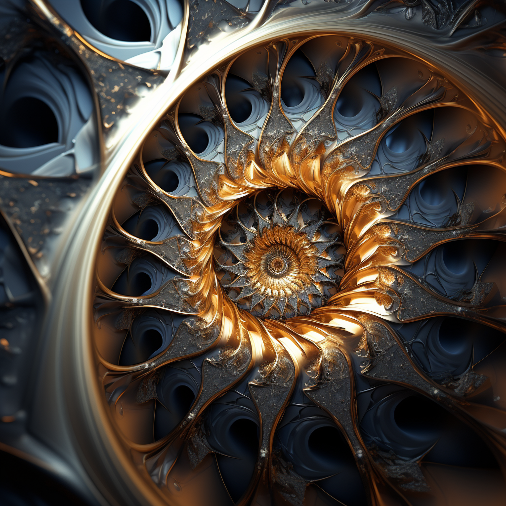 Stunning fractal pattern inside shell