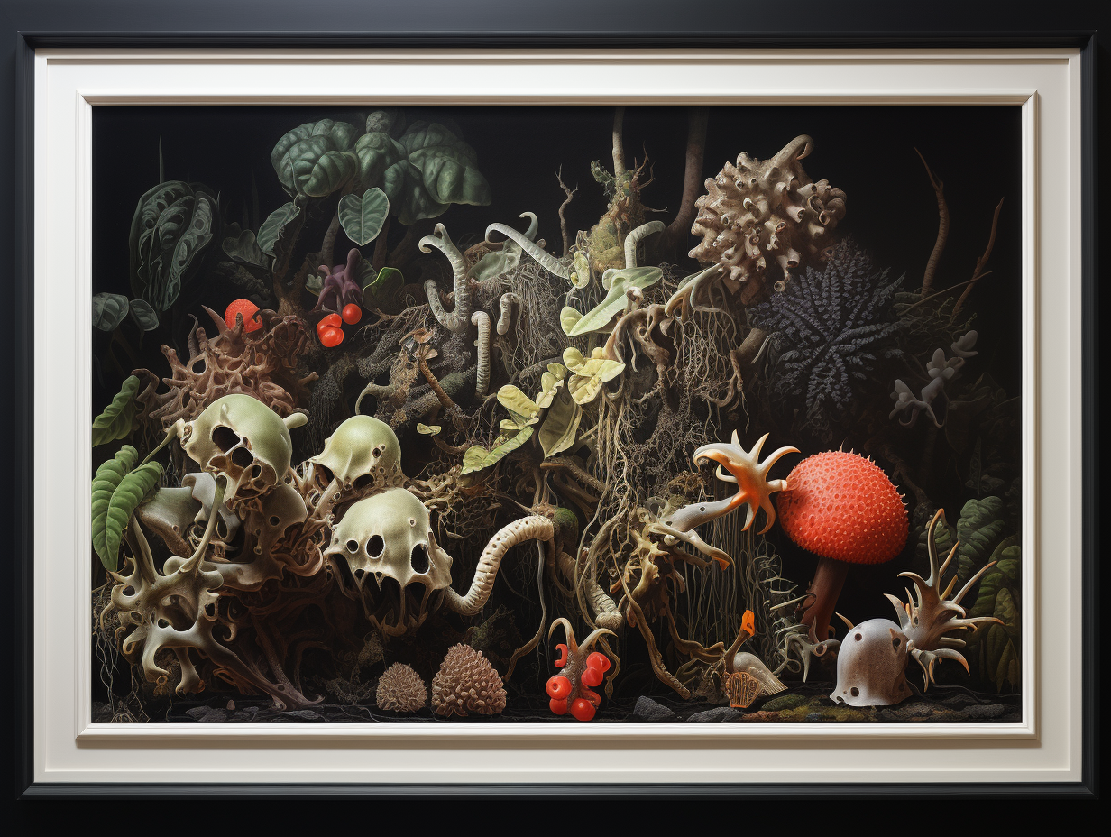 Detailed realistic framed picture