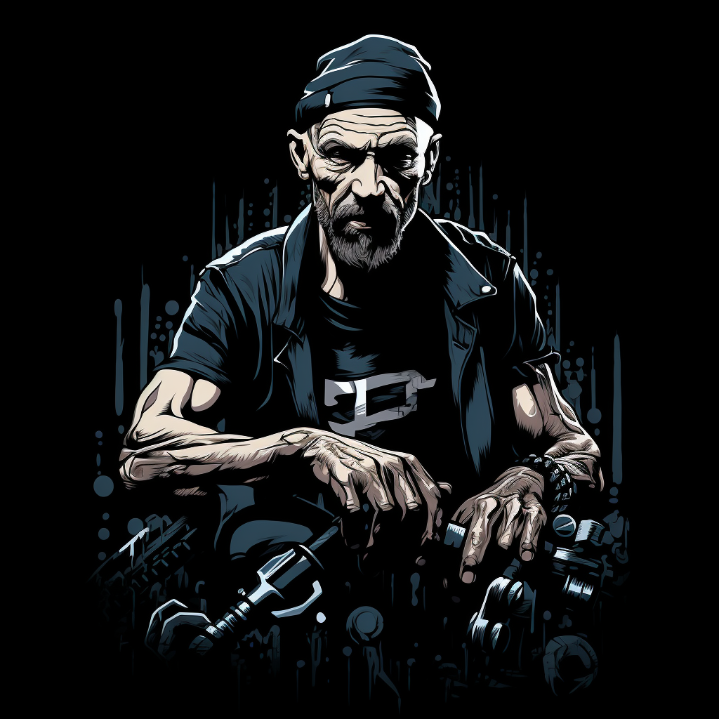 Professional tshirt design with Frank Miller's art