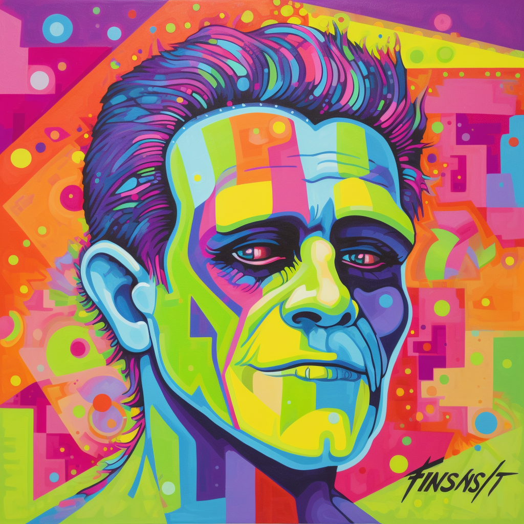 Colorful Frankenstein Halloween image