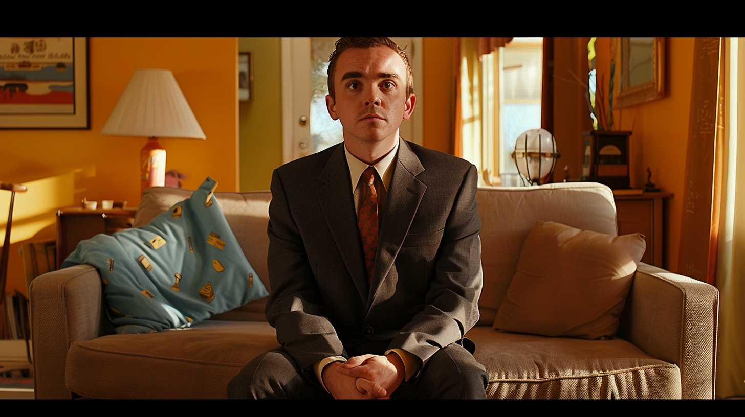 Frankie Muniz small suit couch