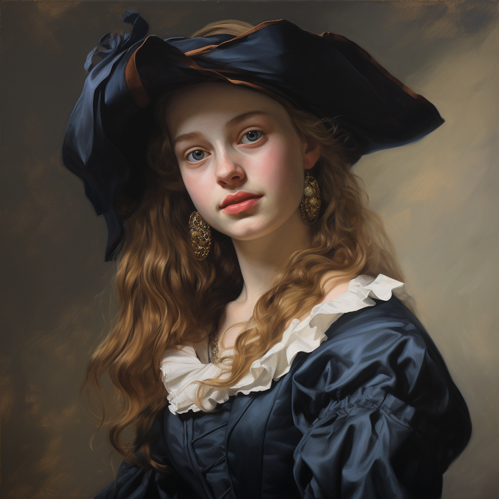 Portrait in Franz Hals style