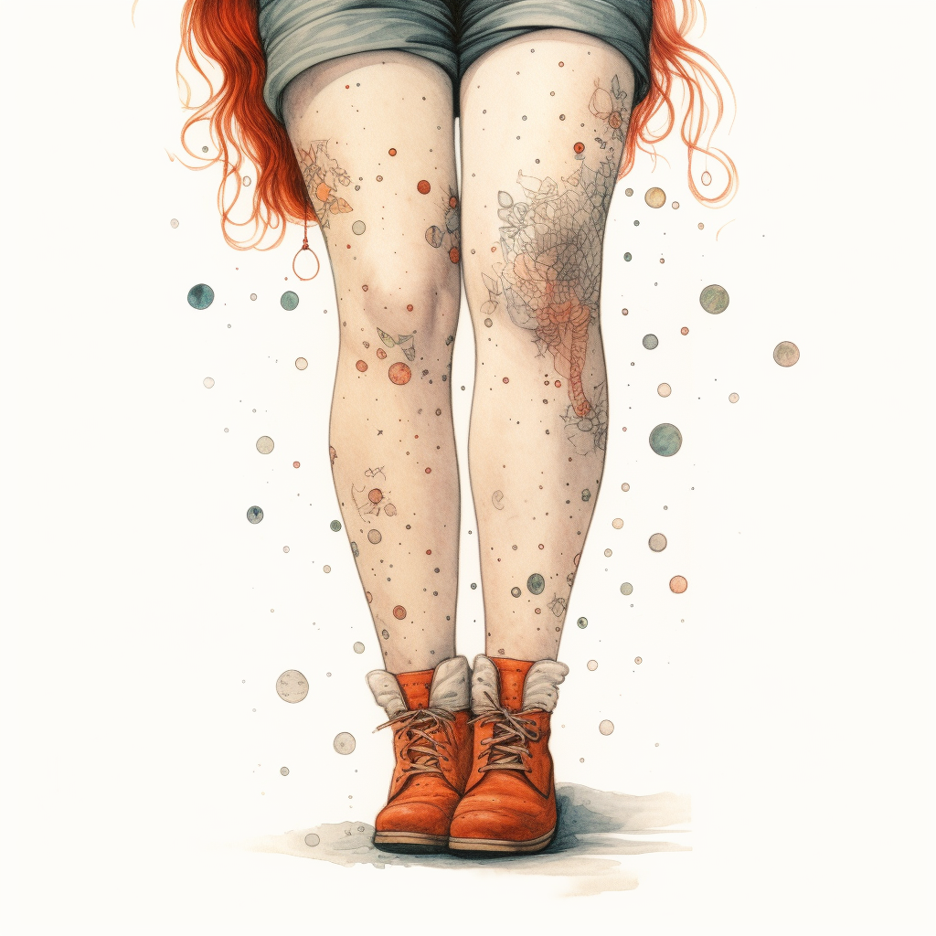 Freckled Leg with Hair