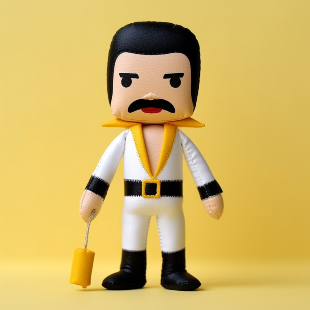 Small decorative Freddie Mercury doll