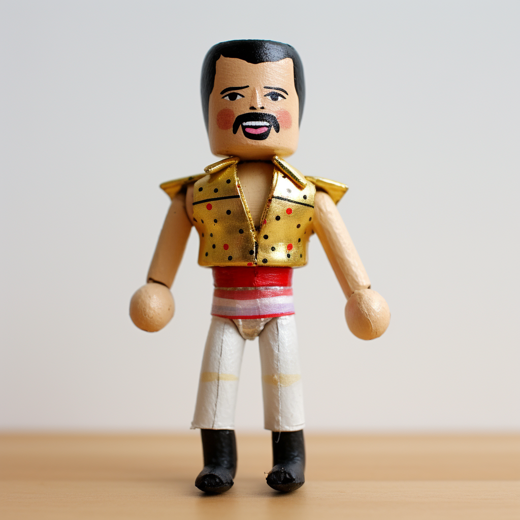 Small decorative Freddie Mercury doll