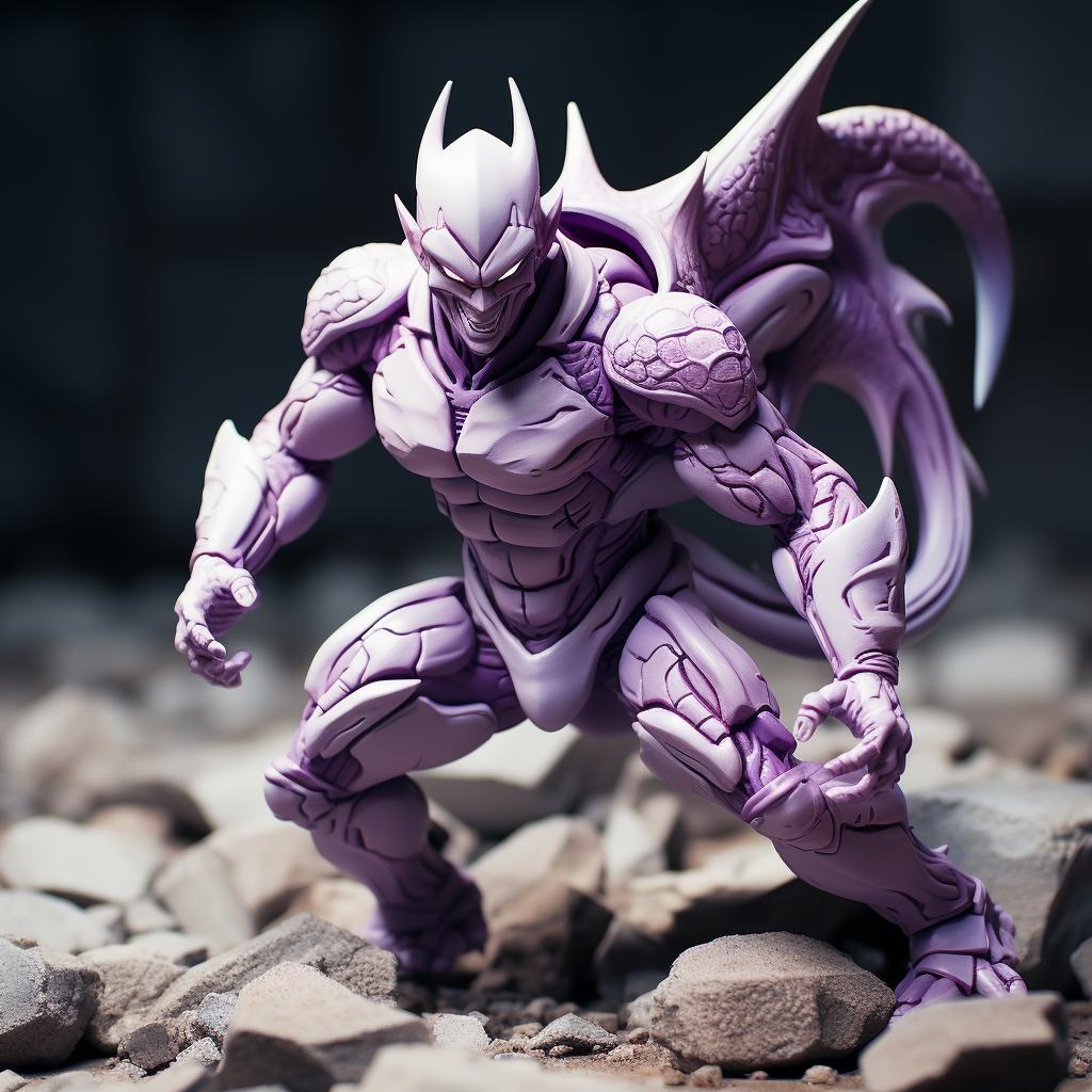 Highly detailed Freiza action figure posing