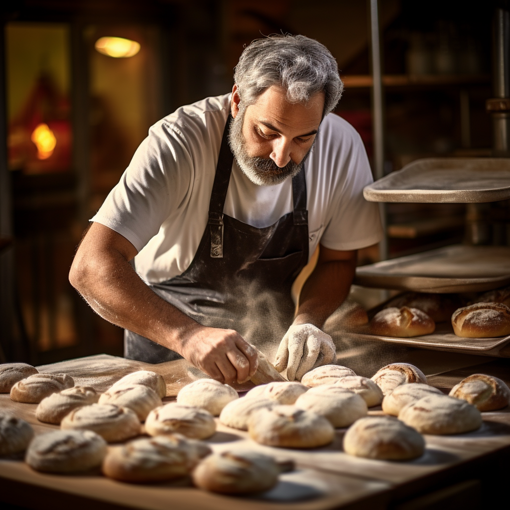 French baker creating delicious pastries