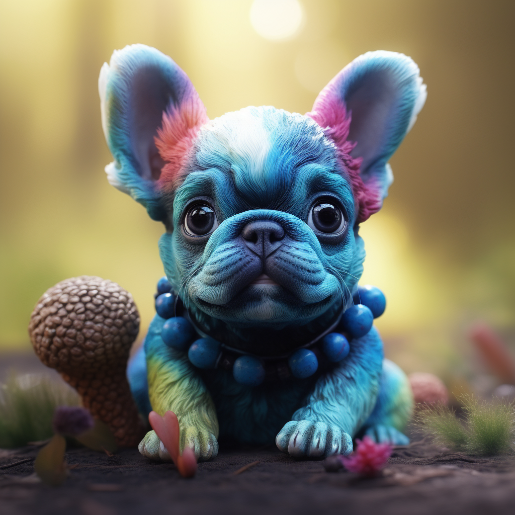 Adorable Stitch-like French Bulldog