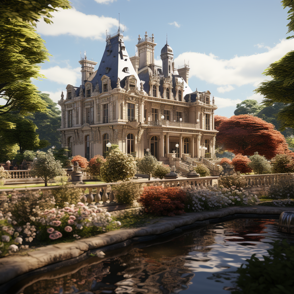 Magnificent French Chateau with Gardens and Wall