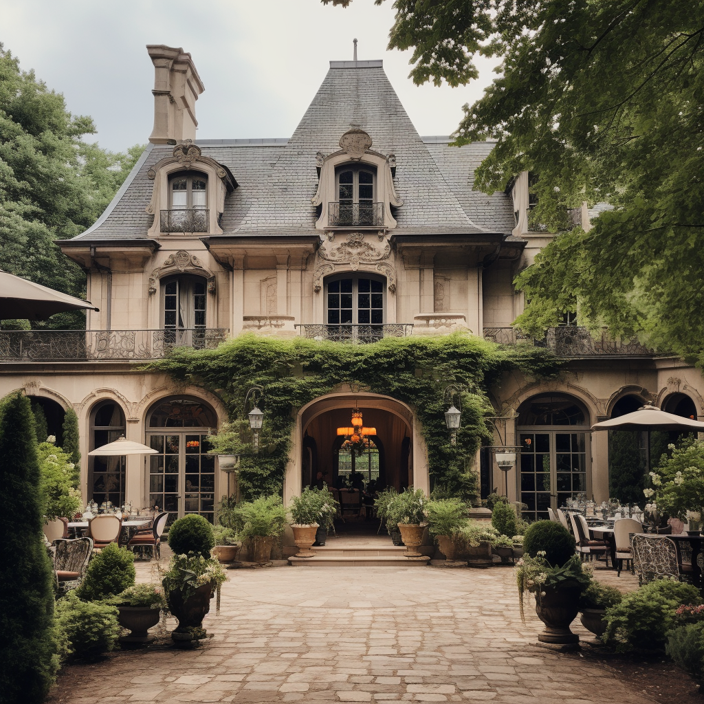 Stunning French Chateau Restaurant Exterior