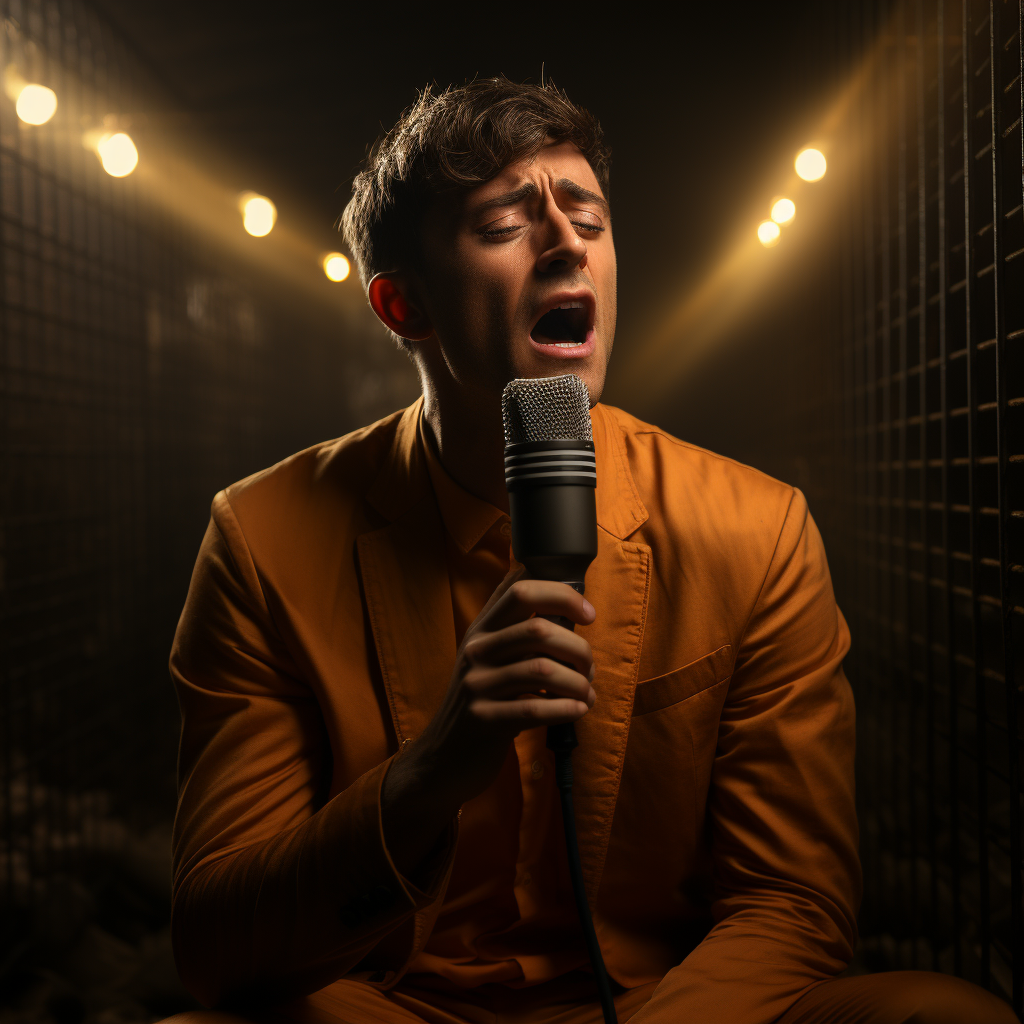 French crooner singing in jail