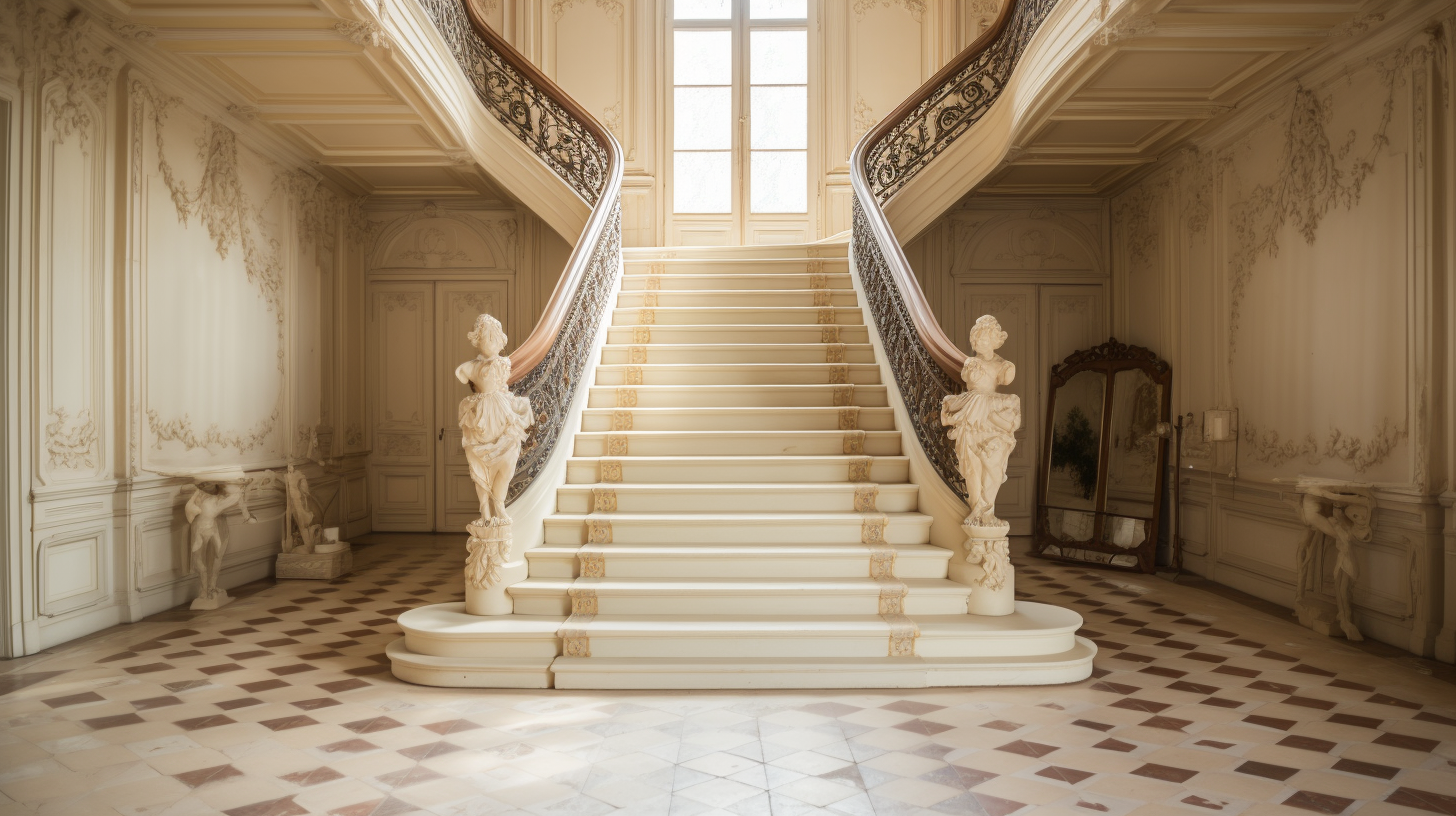 Stairs in a French house deco