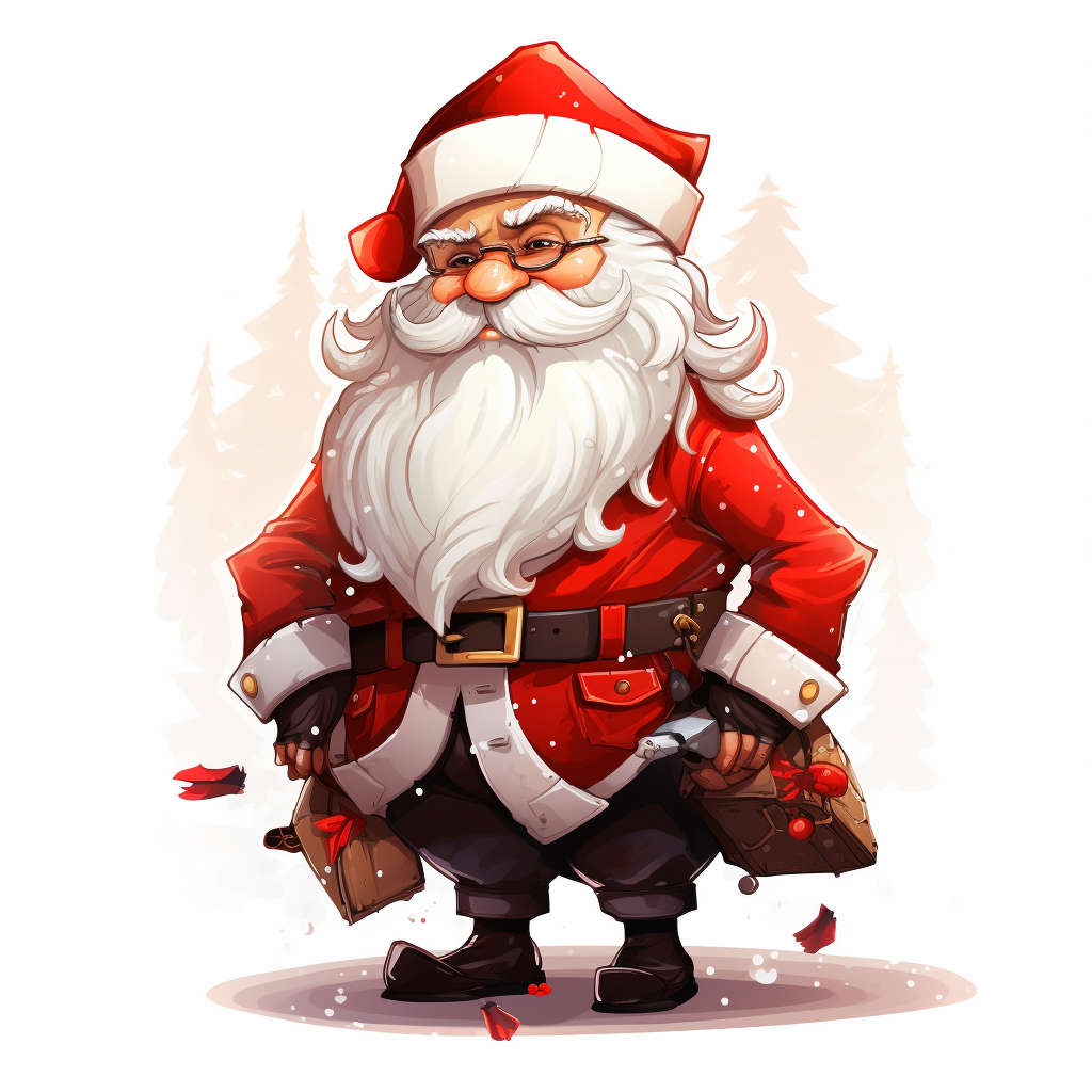 Festive French Santa Claus vector