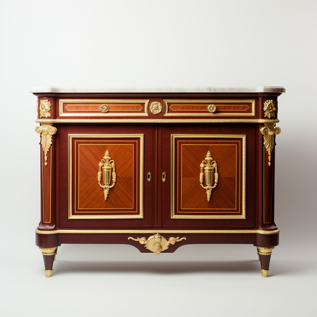 Elegant French Sideboard with Gold Accents