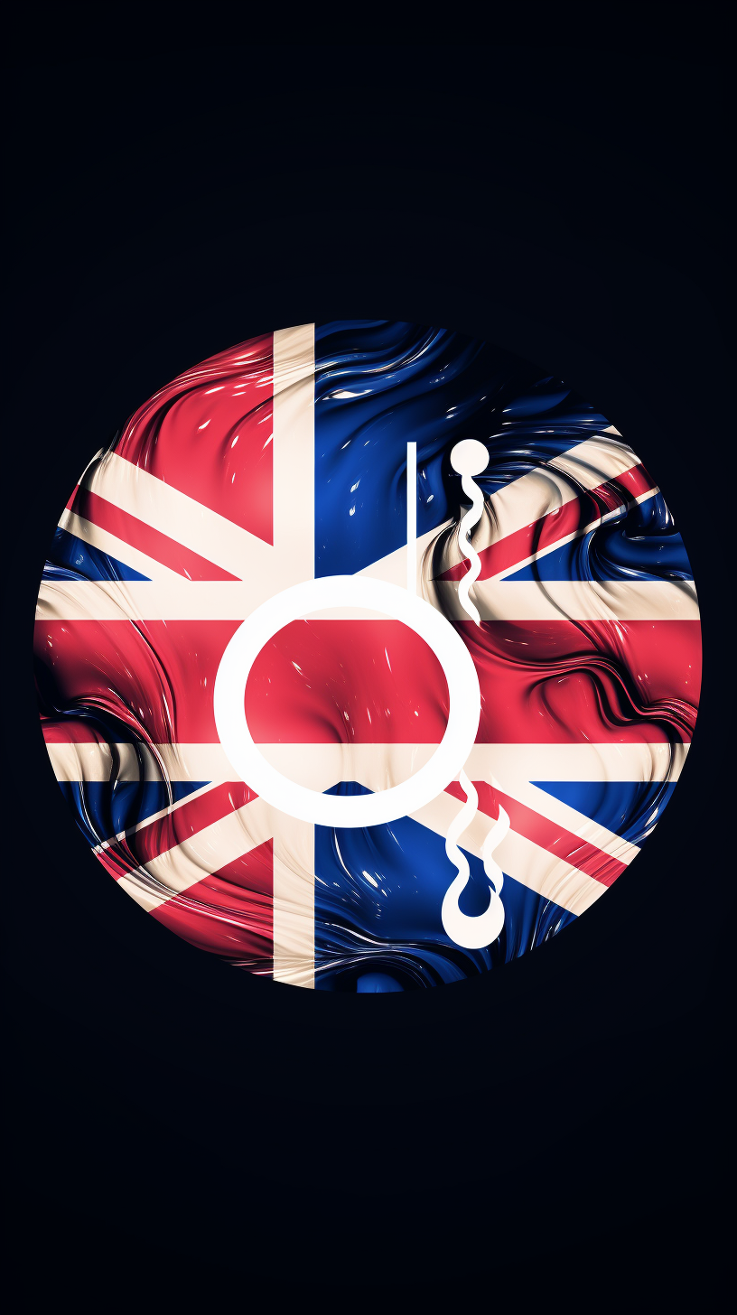 Music note on French UK flag