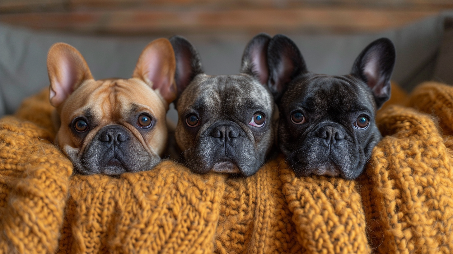 French Bulldogs Watching Television