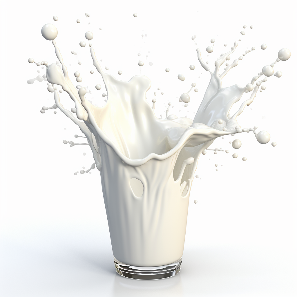 Fresh milk on white background