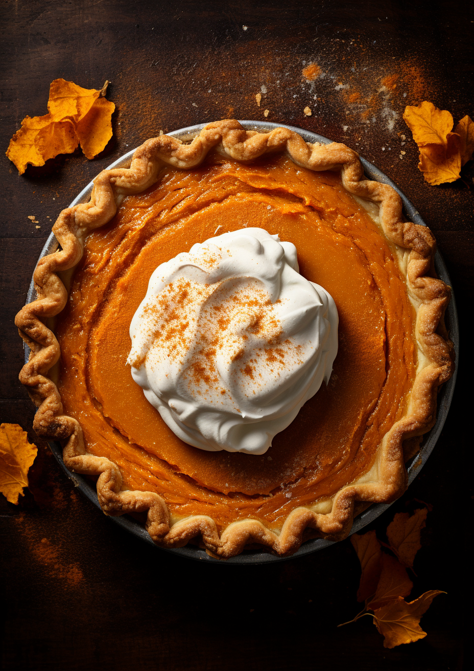 Scrumptious homemade pumpkin pie