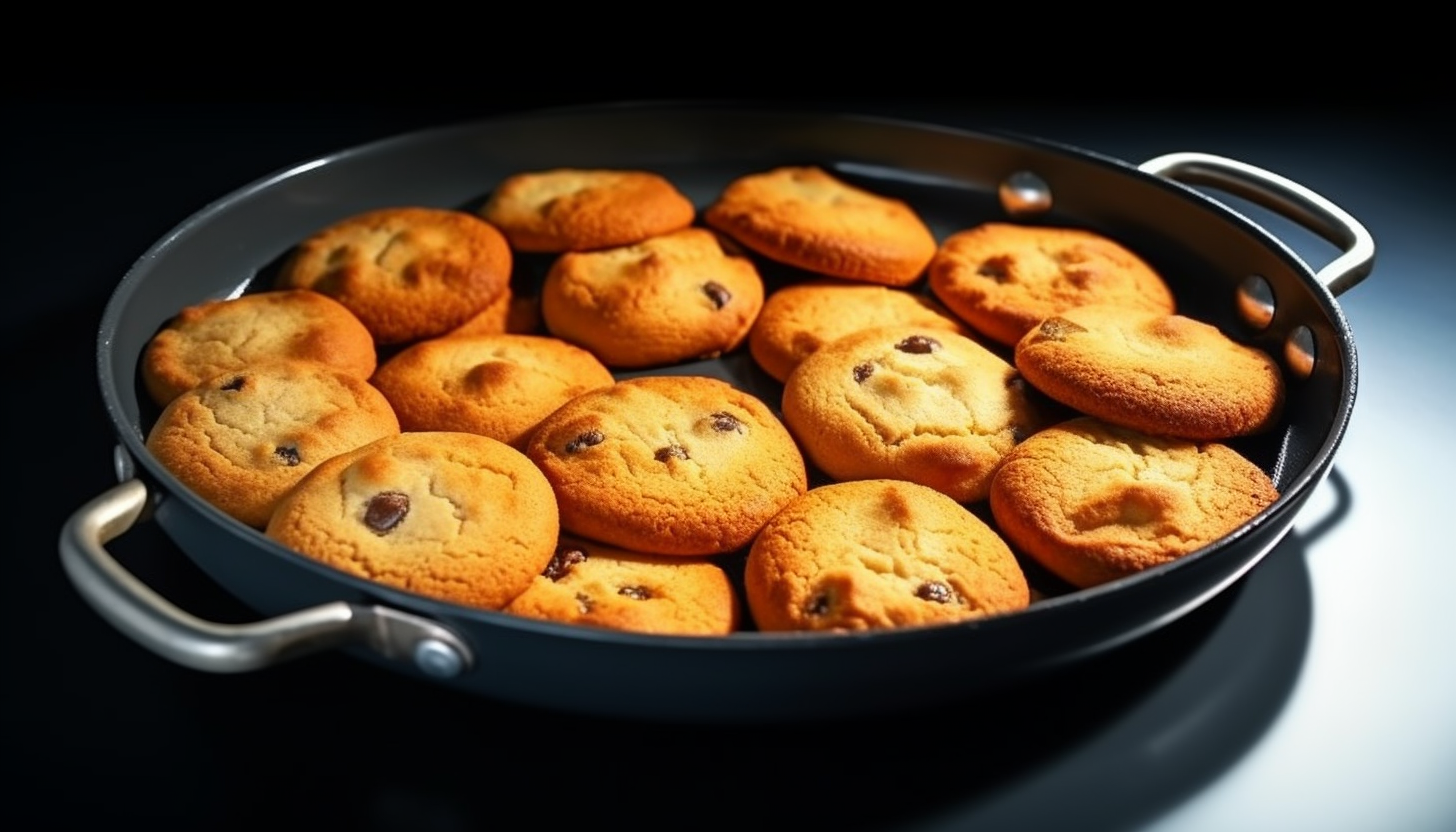 Scrumptious cookies in a pan