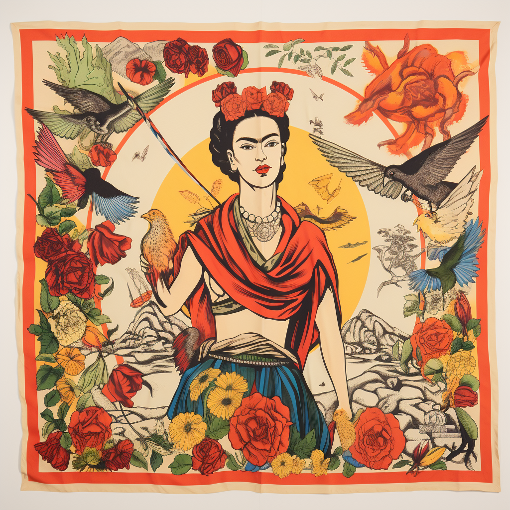 Unique Frida Kahlo Scarf Design