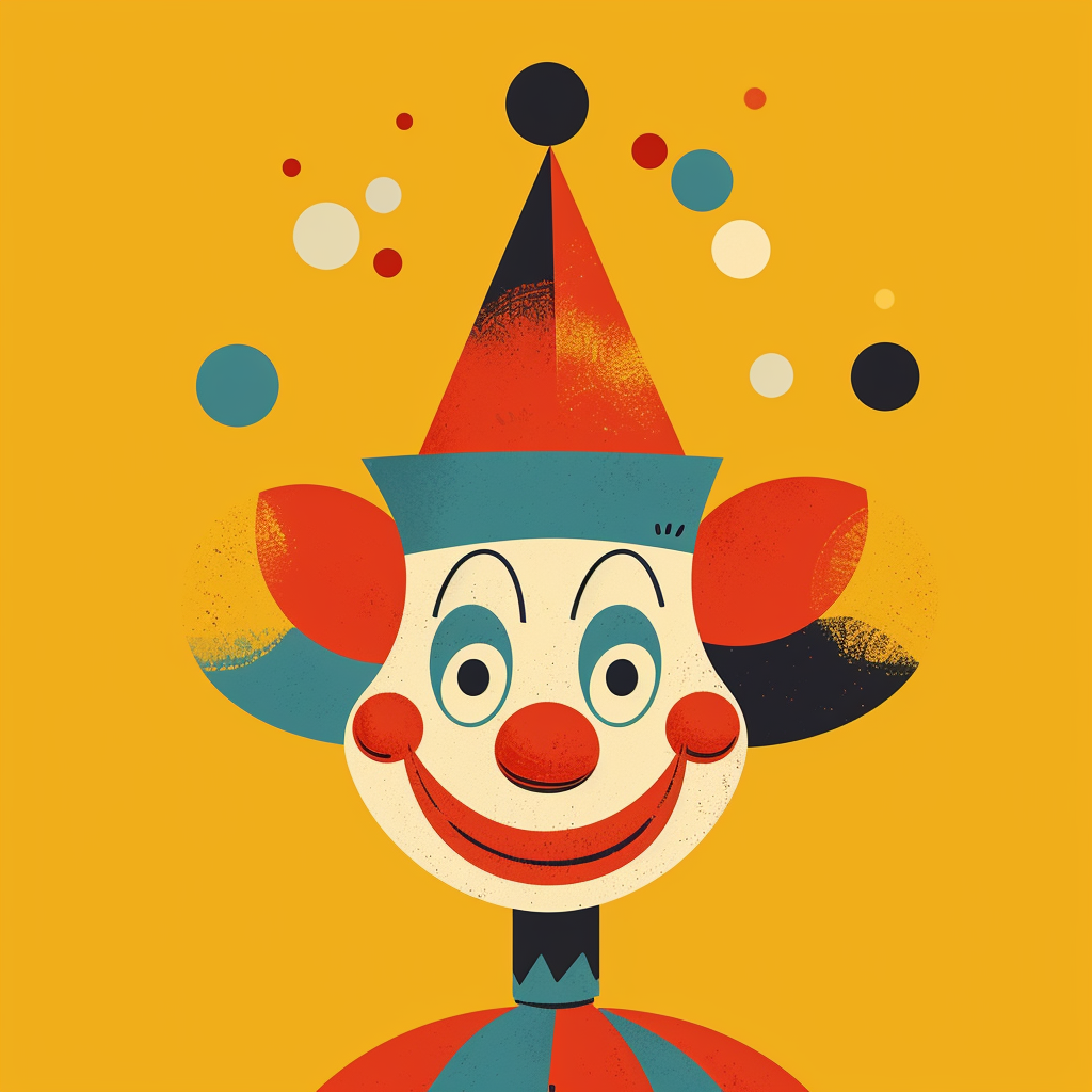 Friendly Clown Flat Image