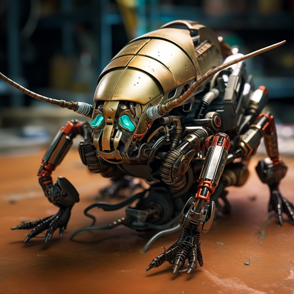 Friendly cockroach among realistic robots