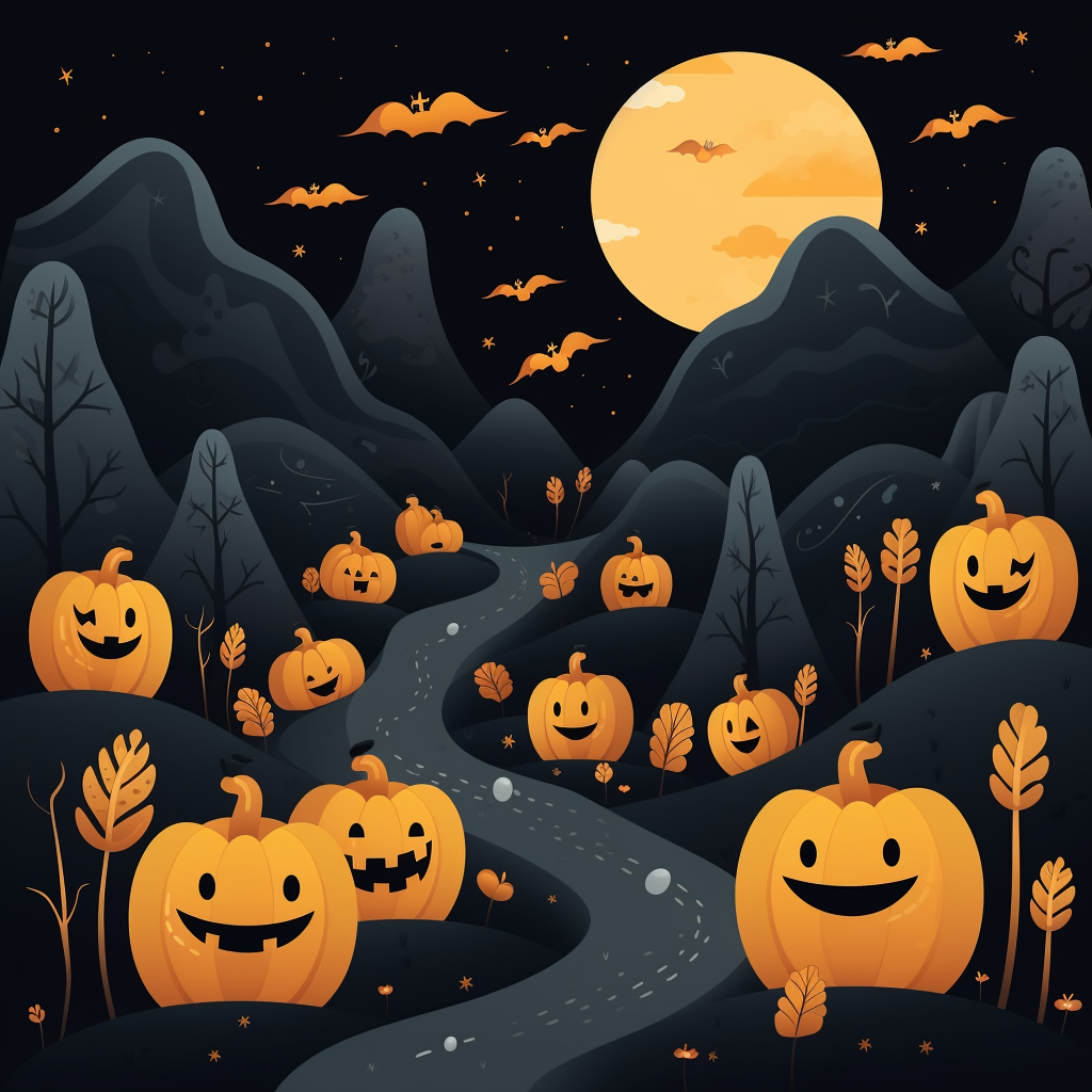 Friendly cute Halloween background