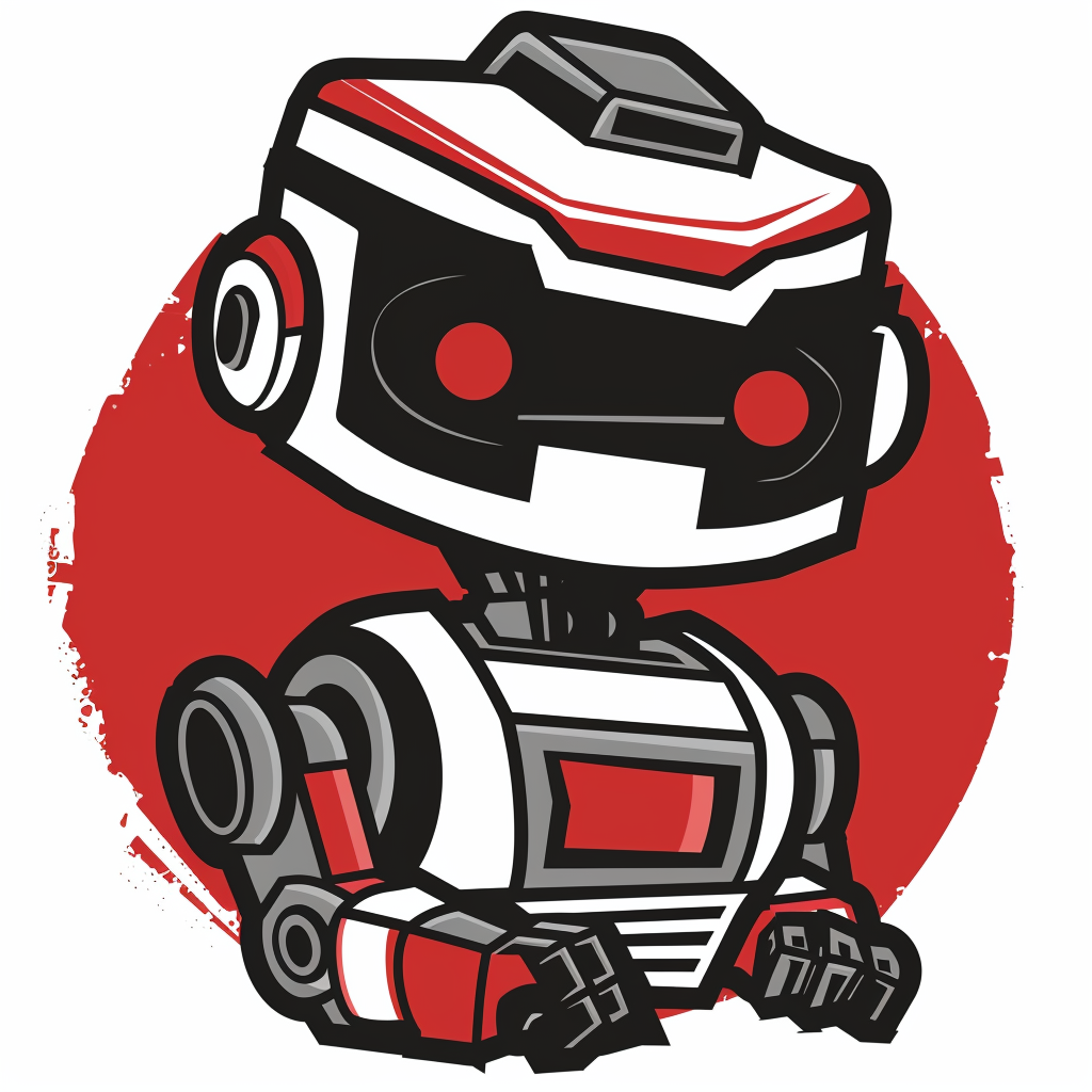 Red White Black Friendly Robotics Club Logo