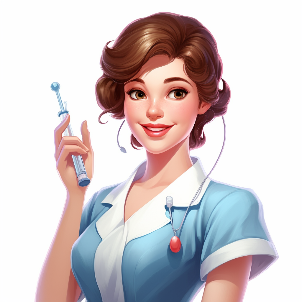 Nurse holding syringes with a smile