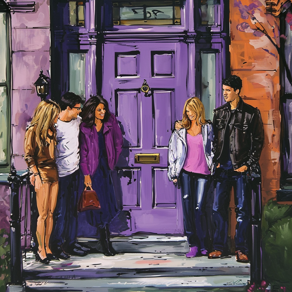 Friends Sitcom Purple Door Picture