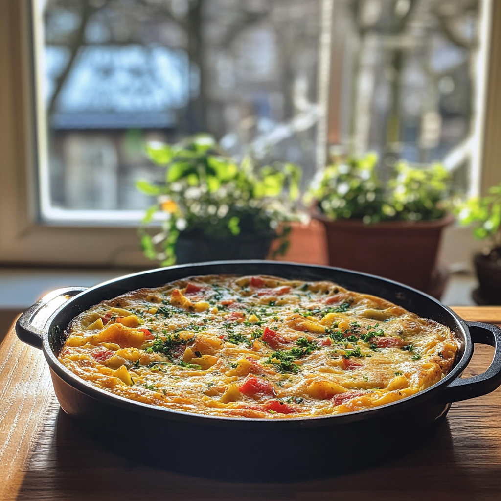 Frittata Pasta Kitchen Table Window