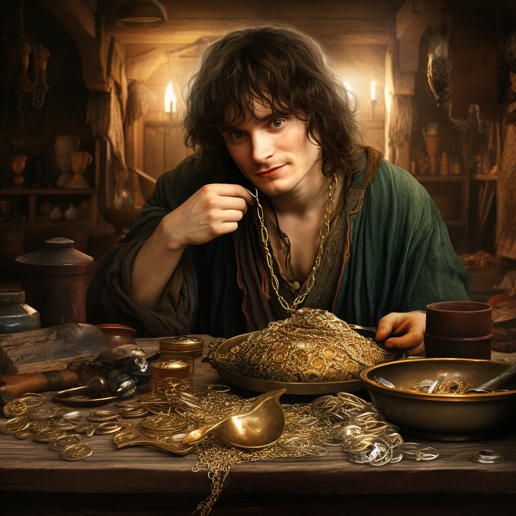 Frodo finding precious bling