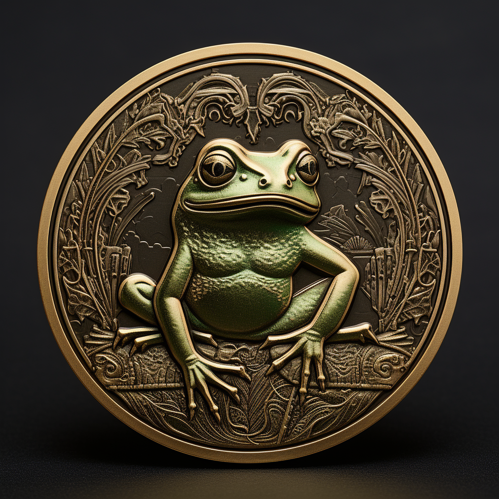 Engraved frog image