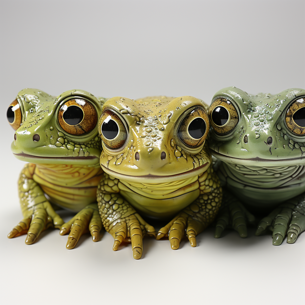 Frogs with eye makeup