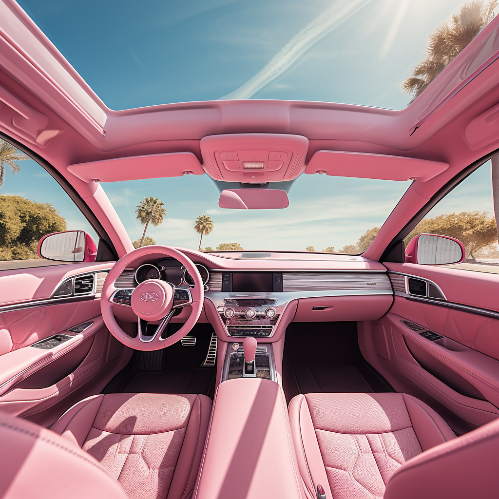 Close-up View of Convertible Windshield Interior