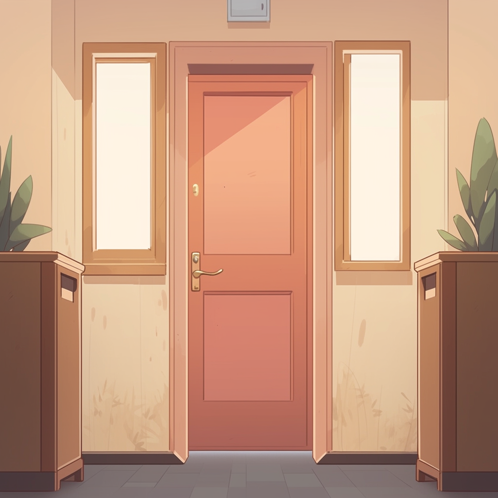 Front Door House Flat Design