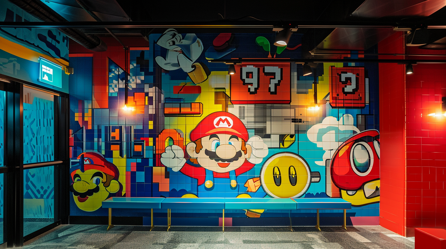 Nintendo Universe Wall Fresco