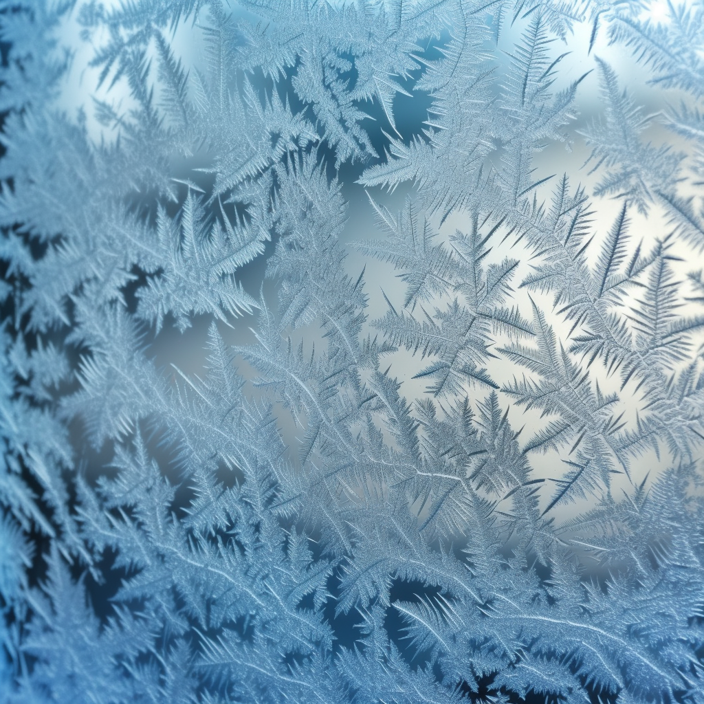 Beautiful frost and snow glass texture