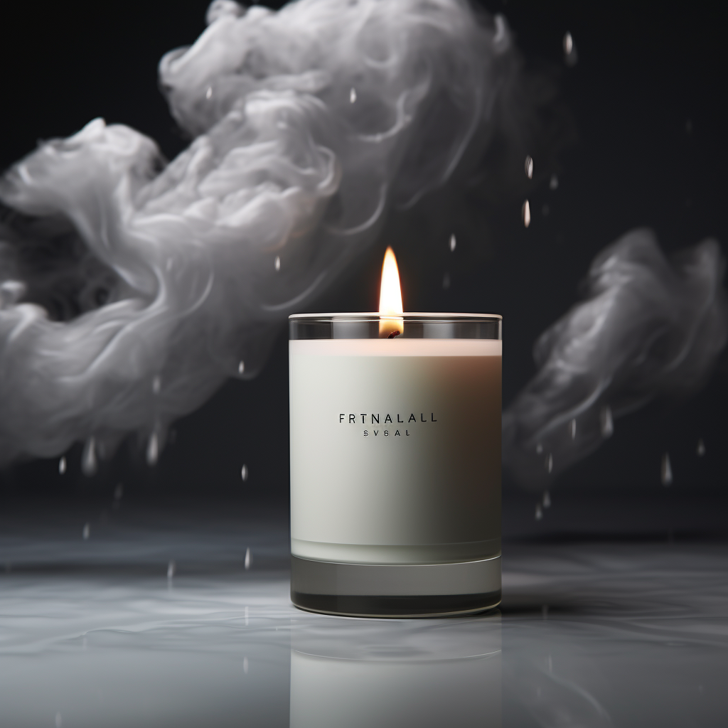 Stunning frosted glass candle falling