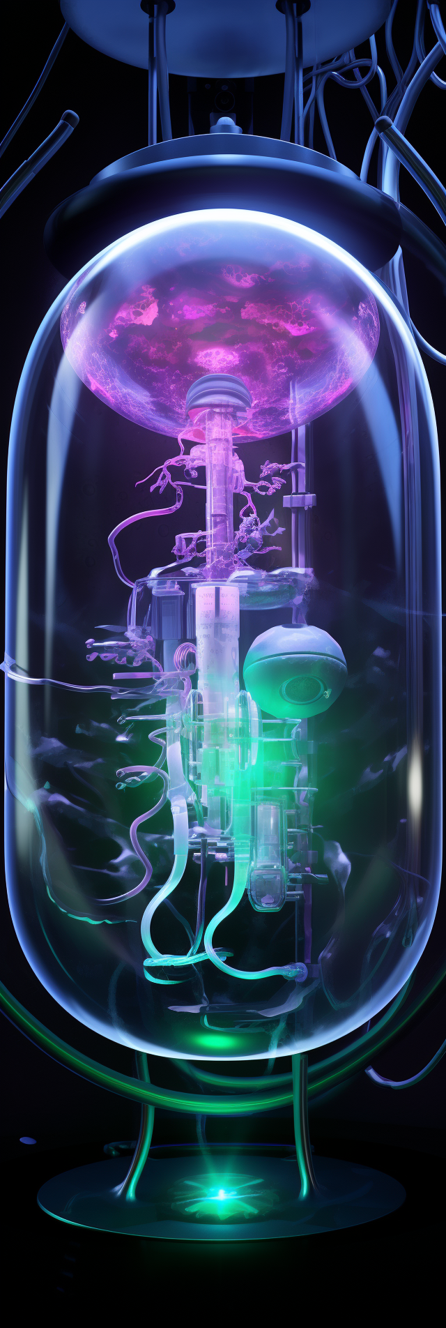 3D Rendering of Frozen Embryo in Chamber