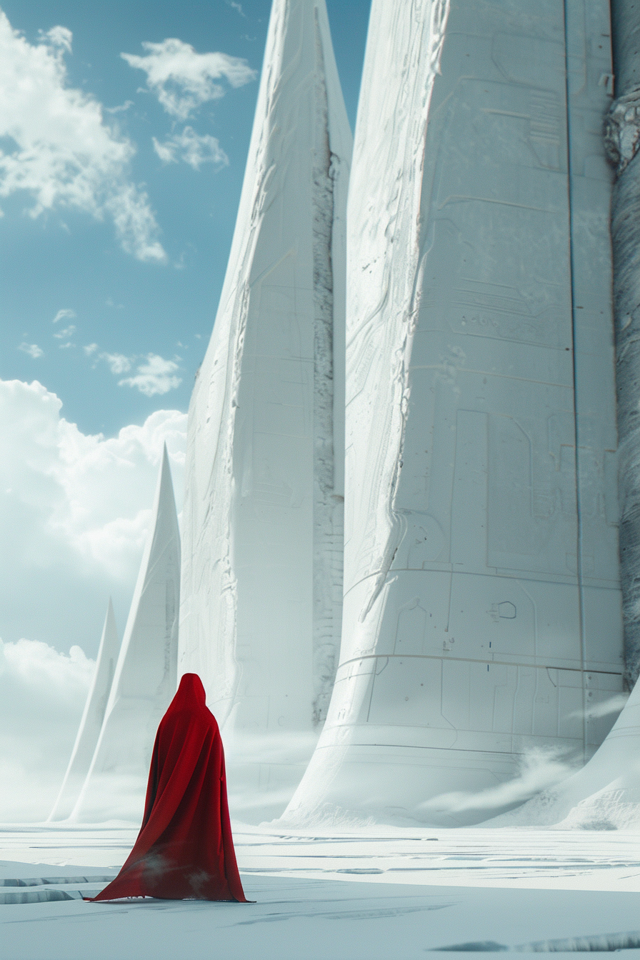 Figure in Red Robe Ice Planet