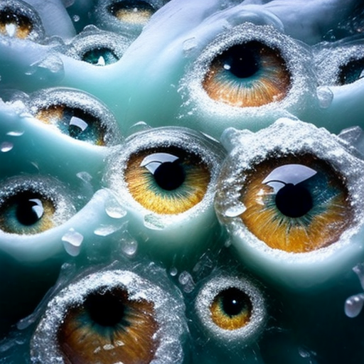 Corneas frozen on ice