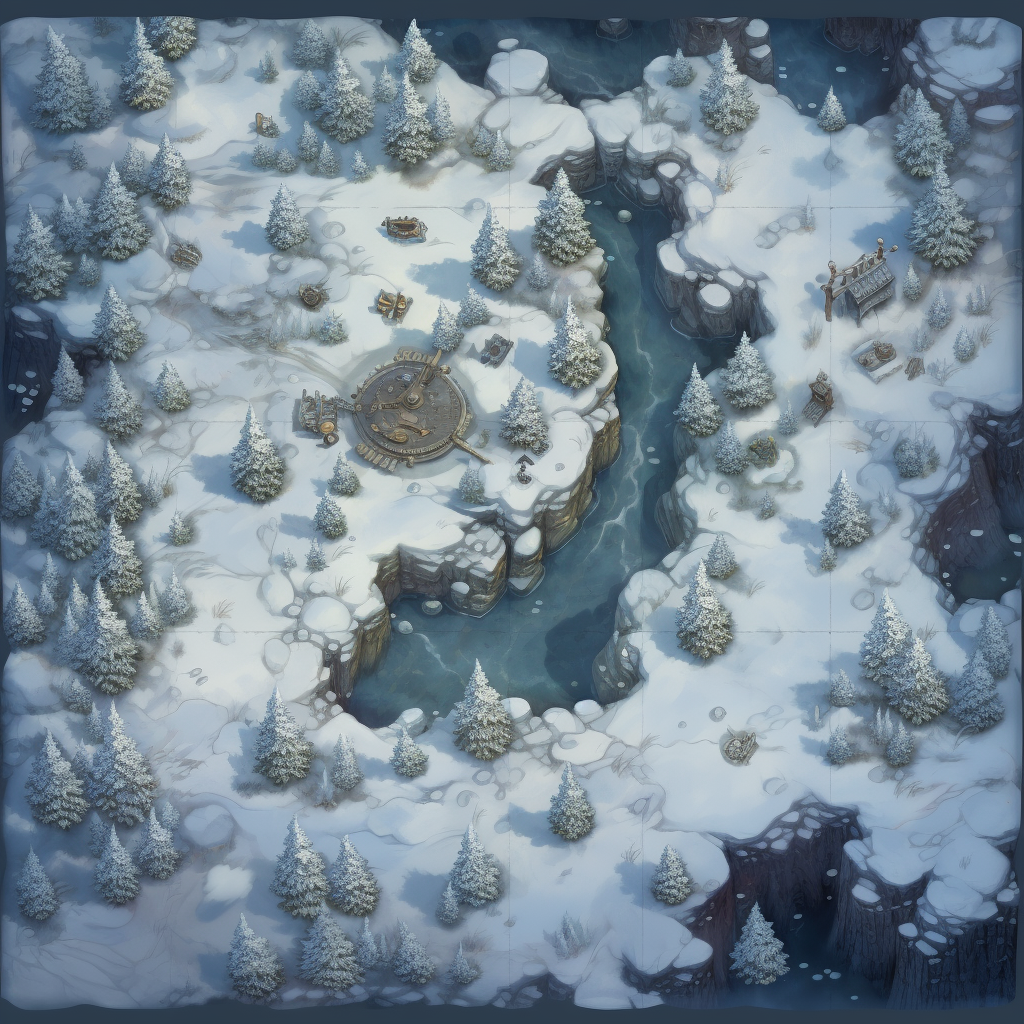 Winter battle map in frozen north