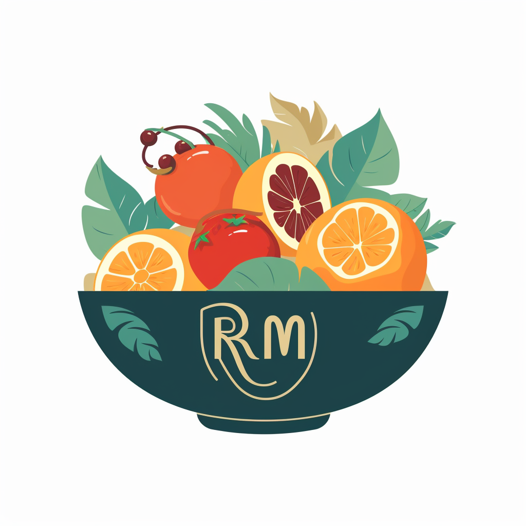 Logo showcasing a fruit bowl symbol