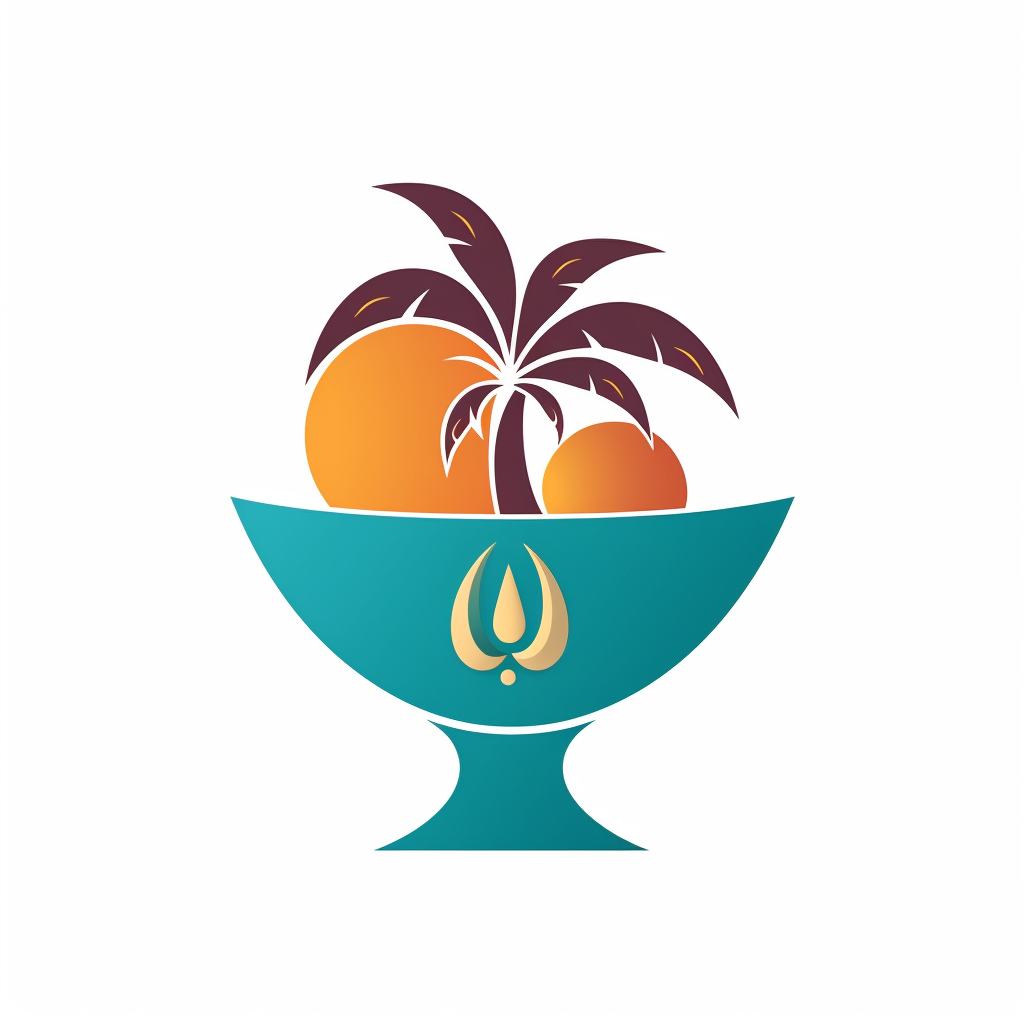 Fruit Bowl Outline Logo Design