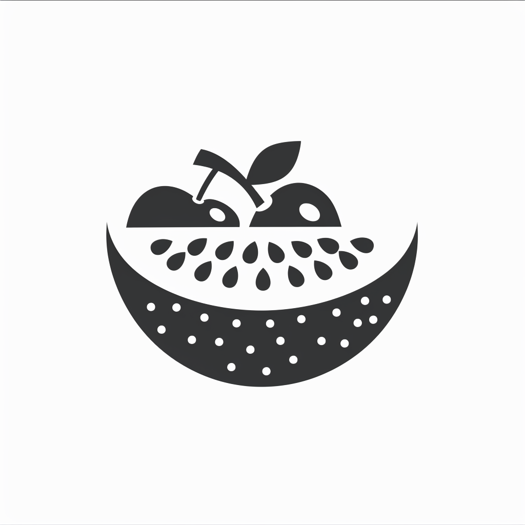 Fruit logo flat vector icon